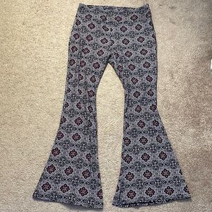 Patterned Flared Pants, Never worn, Size: XL